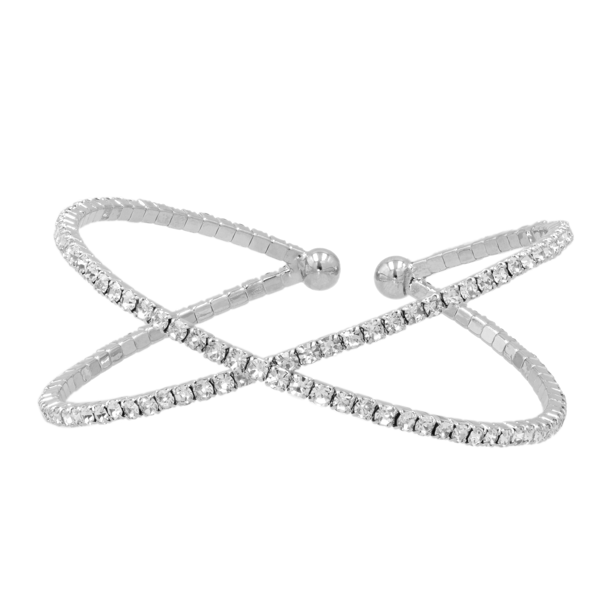 JinkaNezu クリスタルガラス クロス バングル ジンカネヅ（JinkaNezu