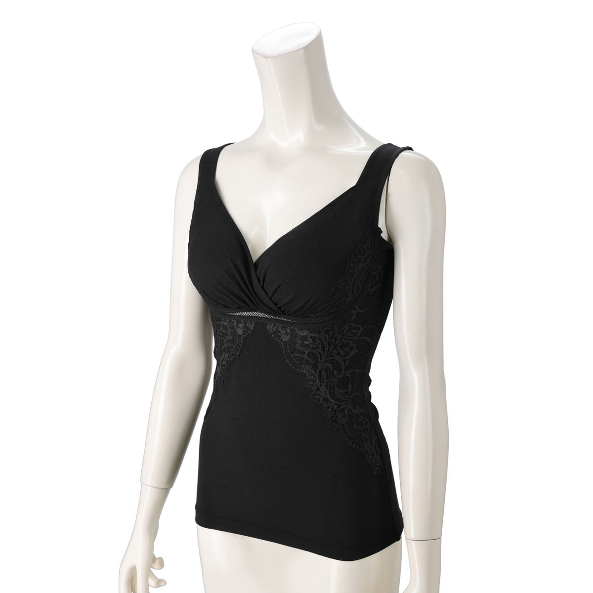 BRNYピース 綿混キャッチャーカップレースブラキャミ ブラデリス