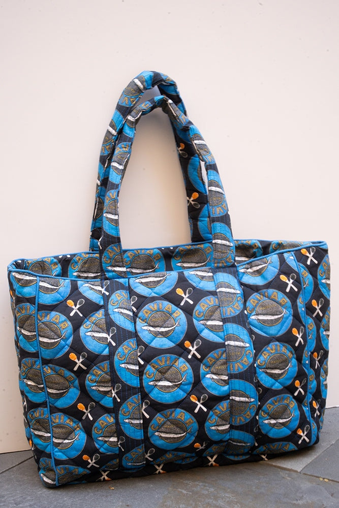 Caviar Print Quilted Tote Bag - RachelAntonoff.com