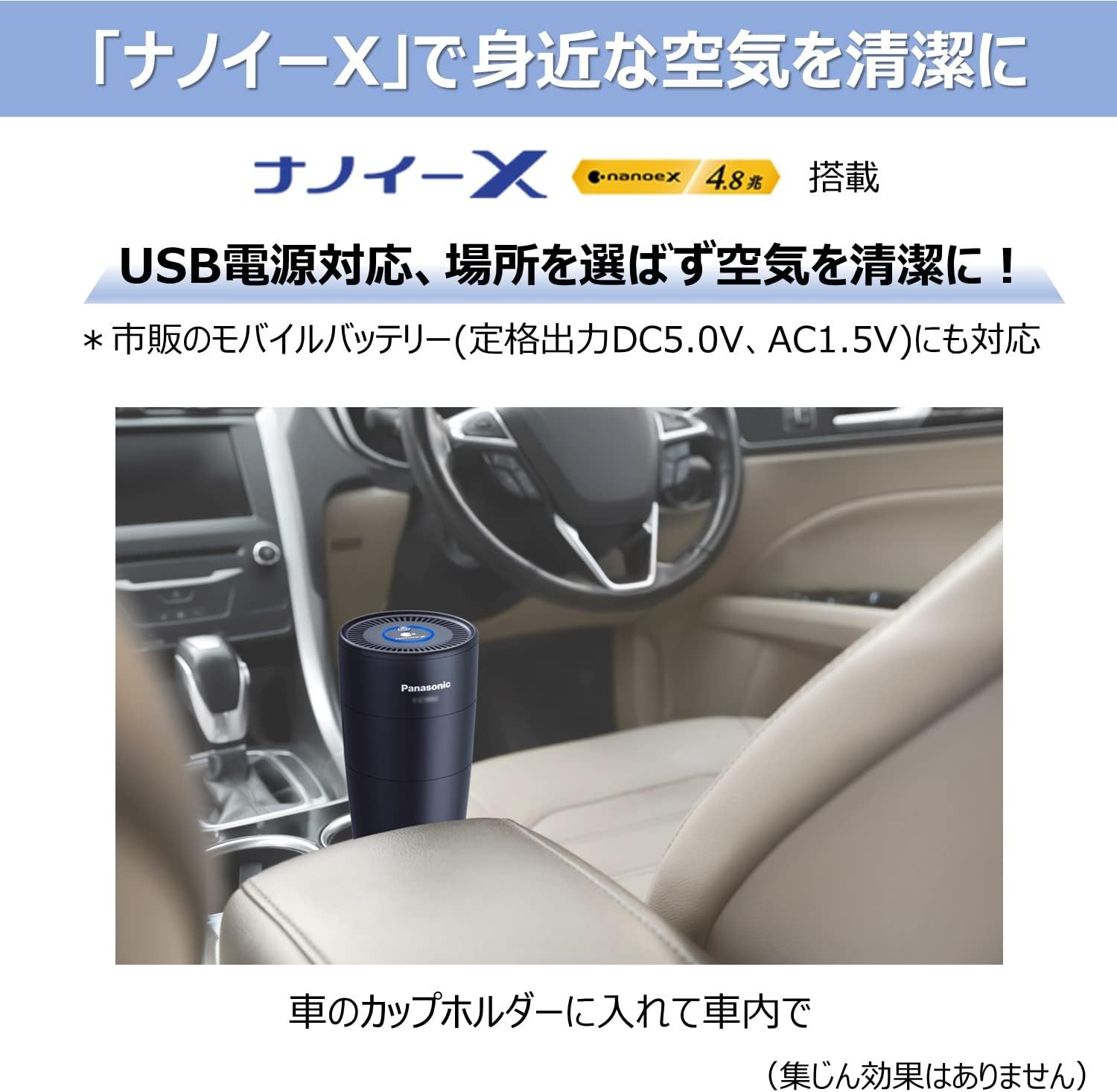 樂樂JAPAN日本代購｜Panasonic 國際牌F-GMU01 nanoeX 4.8兆車用空氣