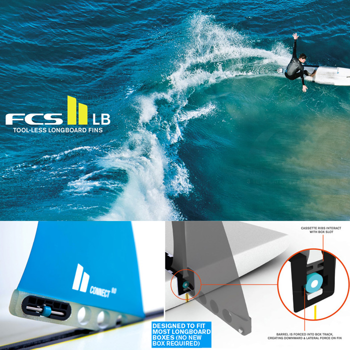 FCS フィンFCS2 CONNECT コネクト GF/GLASS FLEX カラー BLACK 7.0/8.0