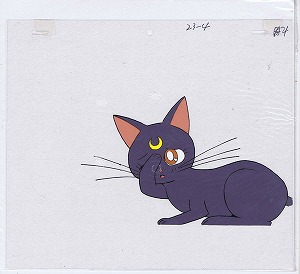 コレクター品◇セル画 美少女戦士 セーラームーン ルナ 猫 アニメ
