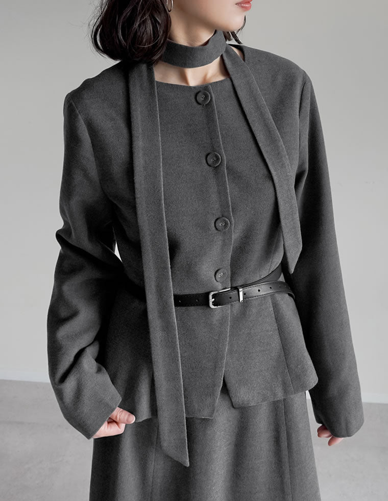 ウールライクノーカラージャケット - ジャケット/アウター通販 | 人気