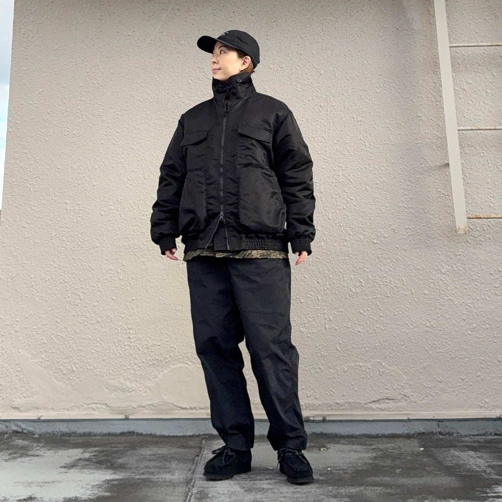 SASSAFRAS『D/C ARMOR JACKET HEAVY(RECYCLE NYLON TWILL)』(BLACK