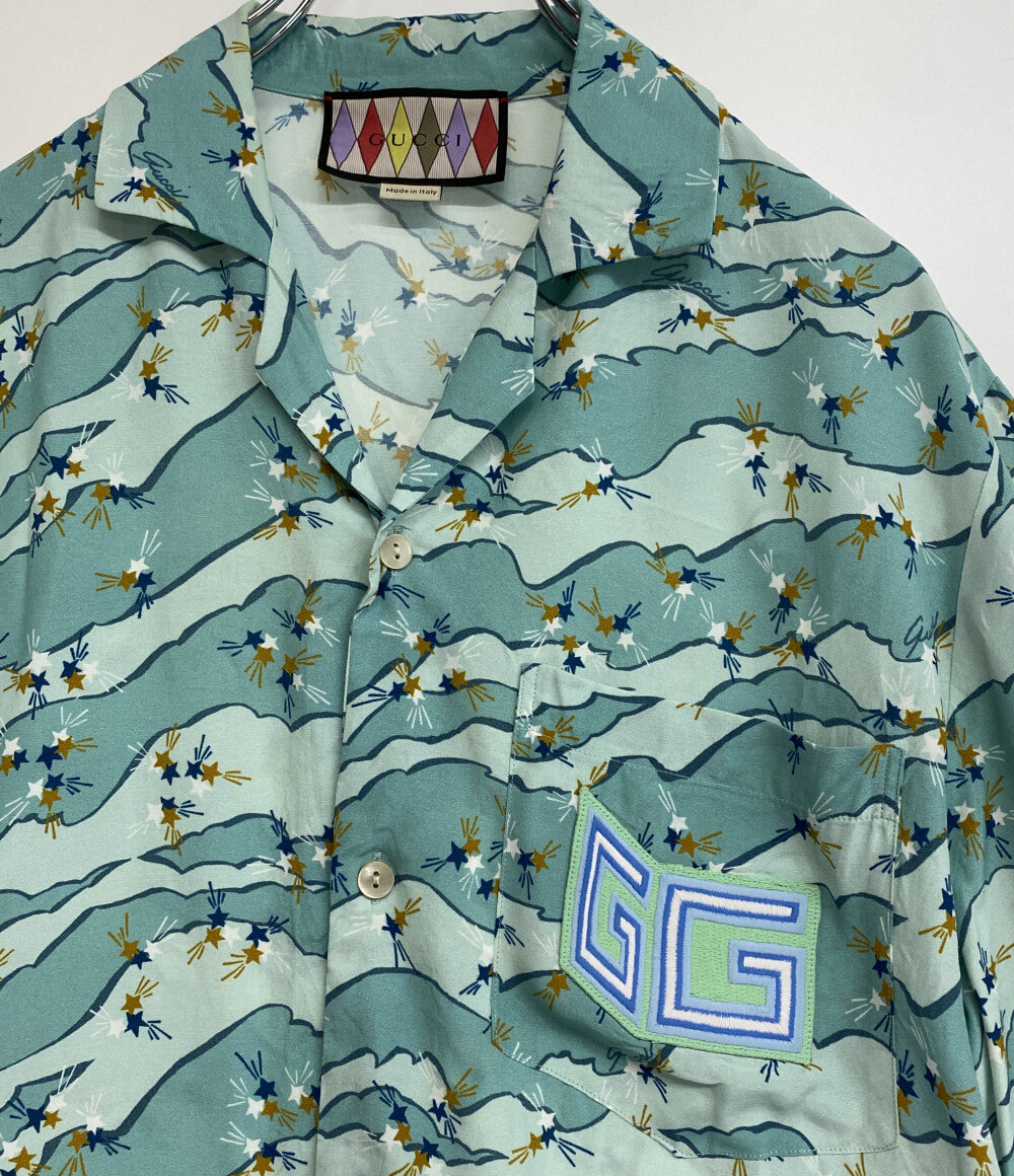 GUCCI 半袖シャツ 総柄オープンカラーシャツ 22SS メンズ SIZE 44