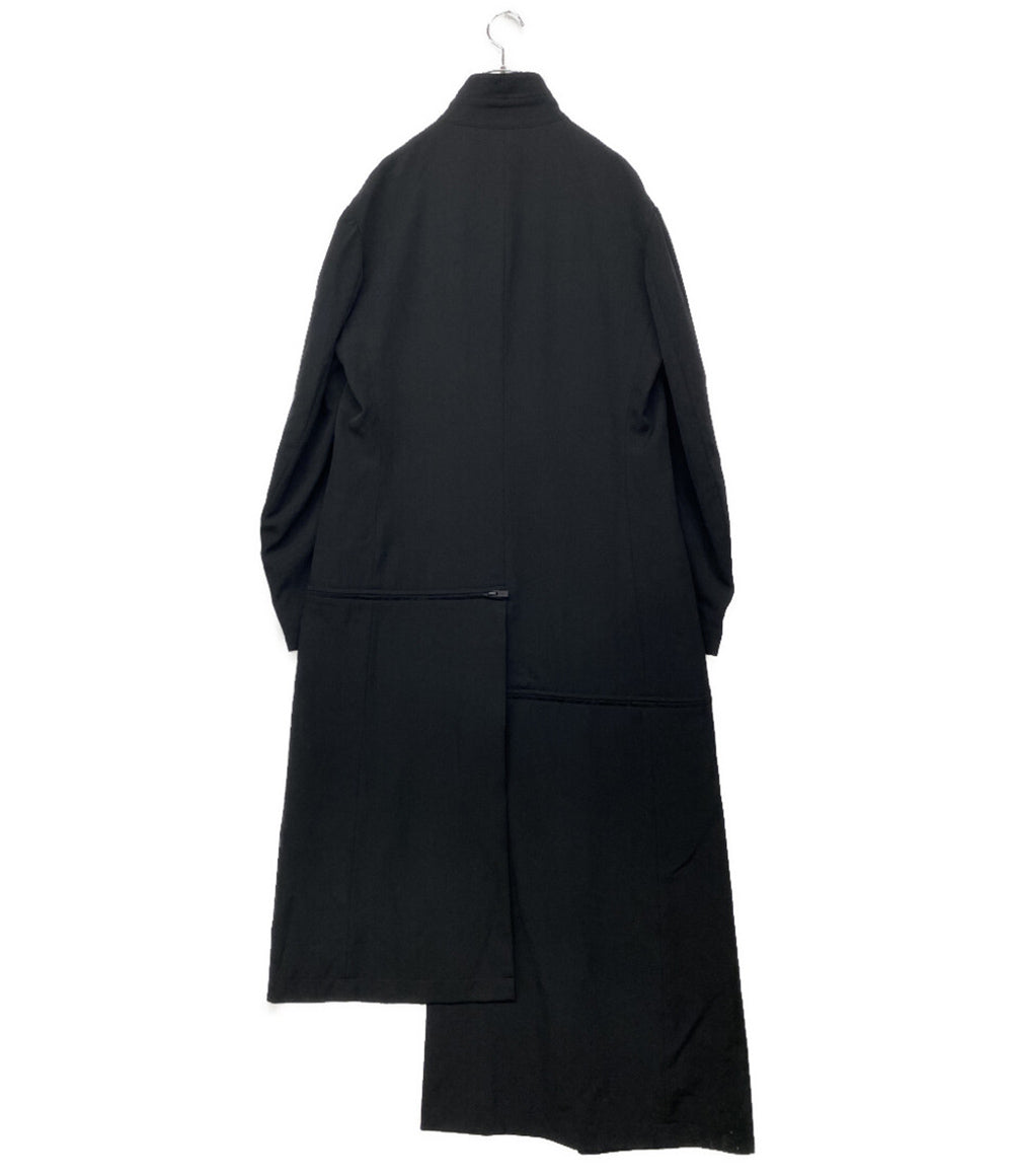 YOHJI YAMAMOTO POUR HOMME コート WRINKLED GABARDINE STAND FASTENER