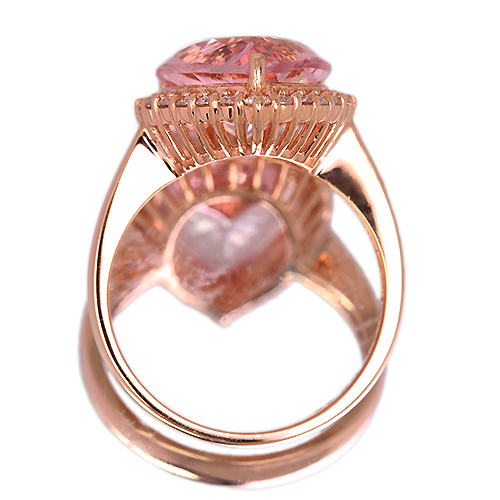 モルガナイト 5.41ct ダイヤモンド 0.46ct ピンクゴールド リング(指輪