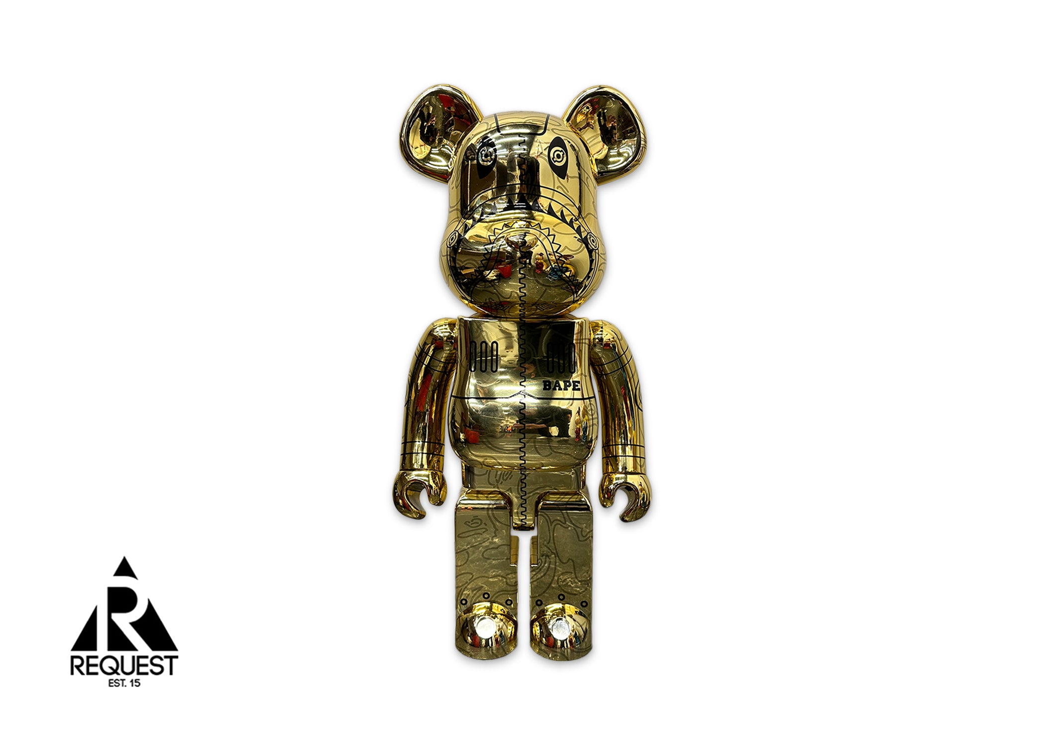 Bearbrick x BAPE x Hajime Sorayama Camo Shark 100% & 400% 4