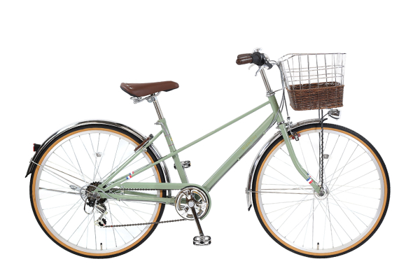 通学自転車まるごとセット】Mixte City シティサイクル・ママチャリ 26