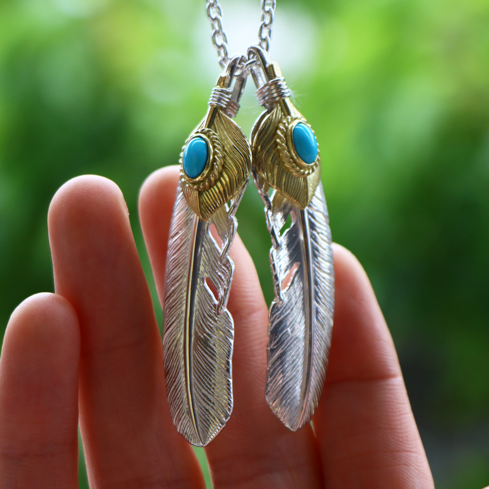 TADY&KINGハートK18フェザー金縄ターコイズ Lサイズ ALL ITEM