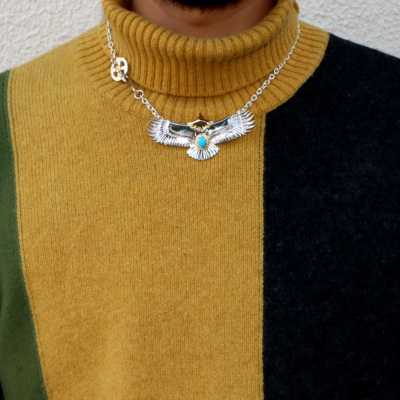 TADY&KING特大イーグル頭金金縄ターコイズ Necklace TADY＆KING ONLINE