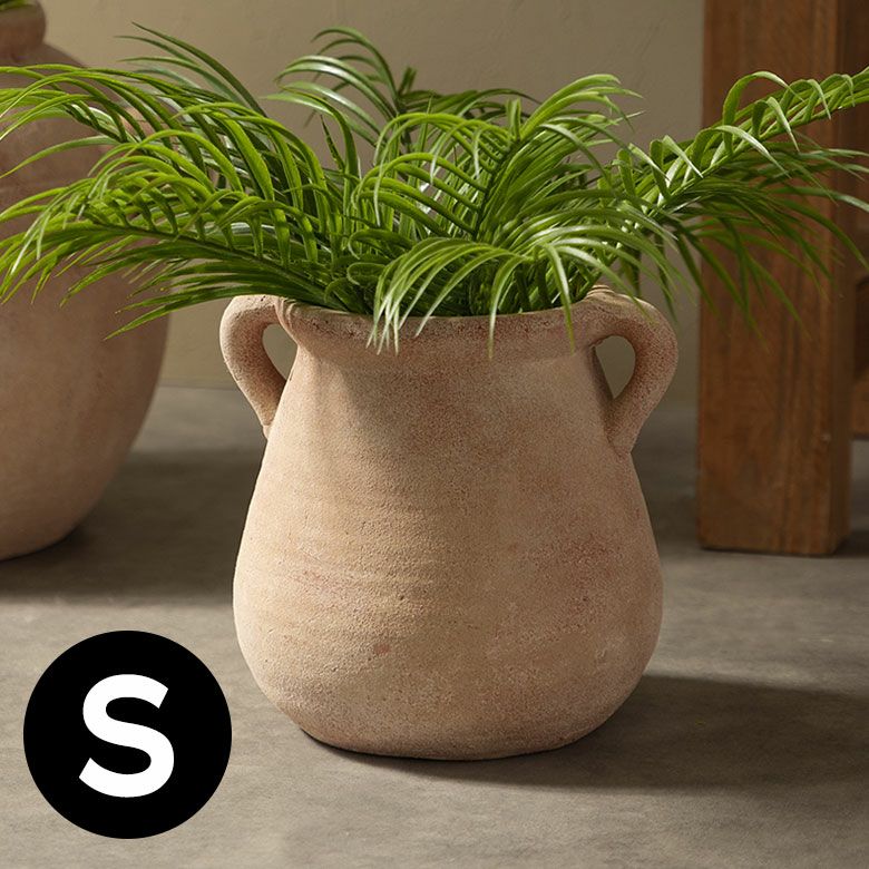 プランターカバー 鉢カバー テラコッタ 素焼き 陶器 約 W 23cm D 23cm