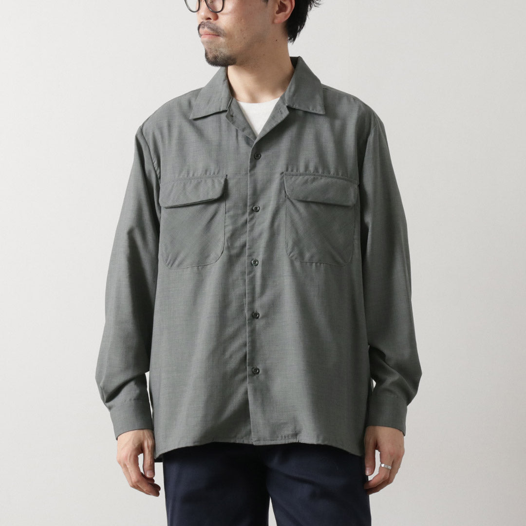 ROCOCO（ロココ） トロピカルウール オープンカラーシャツ / サマー