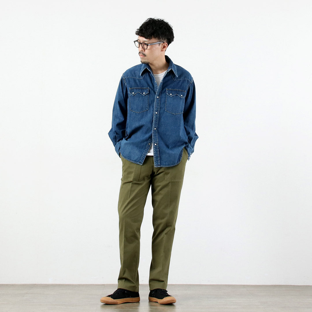 REMI RELIEF（レミレリーフ） 8.5oz デニムウエスタンシャツ ノコギリ