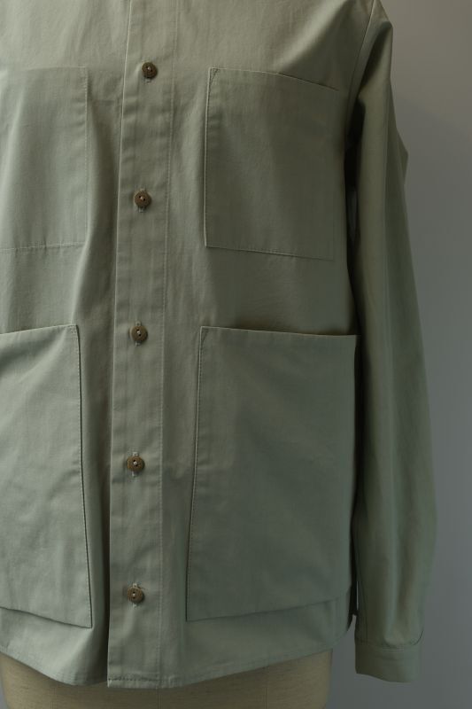 toogood THE LOCKSMITH SHIRT - PLAIN COTTON SILK col.CELADON - rollot