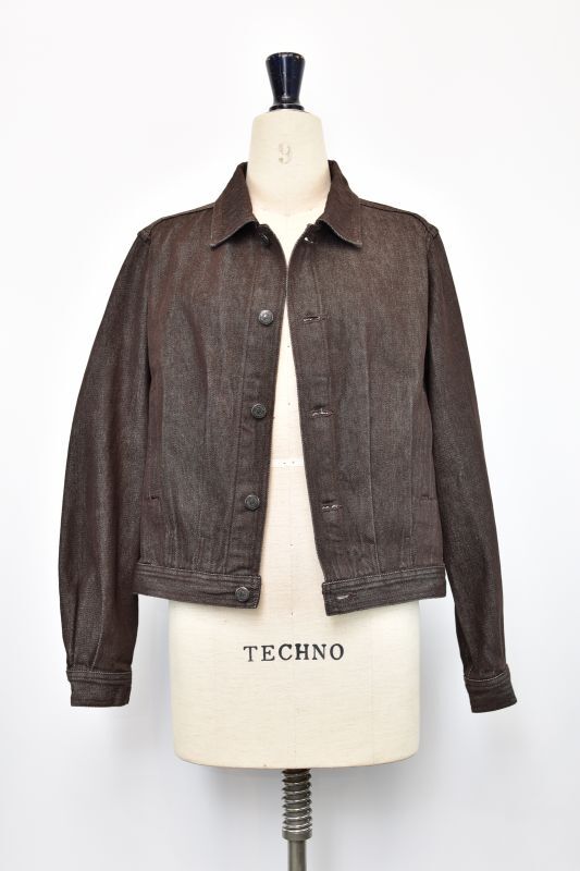 AURALEE WASHED HARD TWIST DENIM BLOUSON col.BROWN - rollot