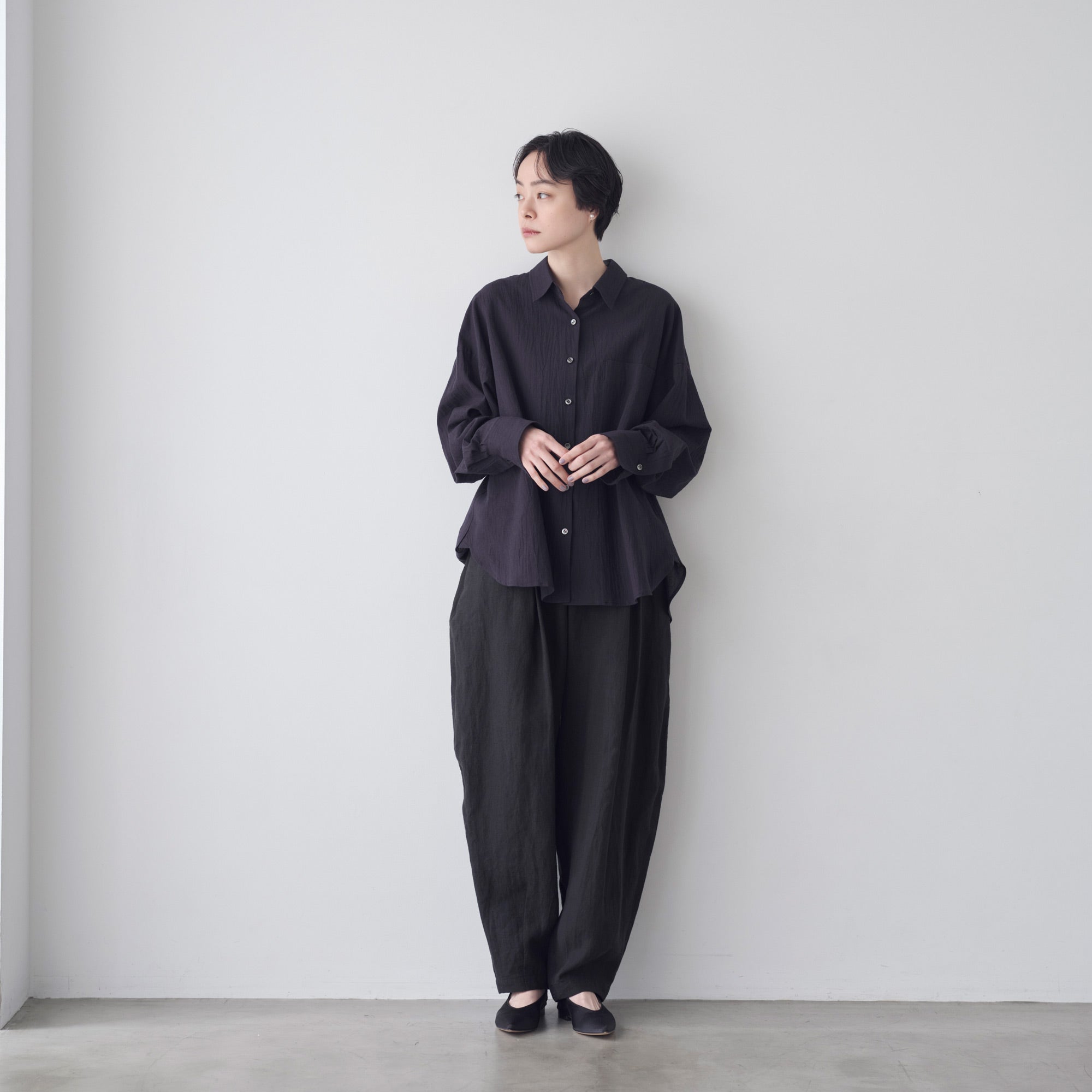 ロング丈リネンシャツ - ［Cacco］Kanoco＋Hobonichi