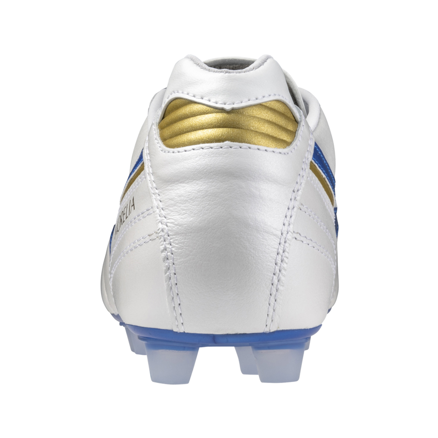 Mizuno Morelia II Japan FG Cleats - White and Laser Blue | Rugby Now