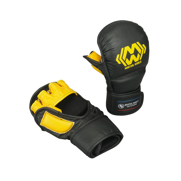 マーシャルワールド オープンフィンガー パウンドグローブ 黒/黄