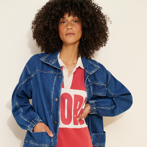 Utility Denim Long Chore Jacket | Nuuly