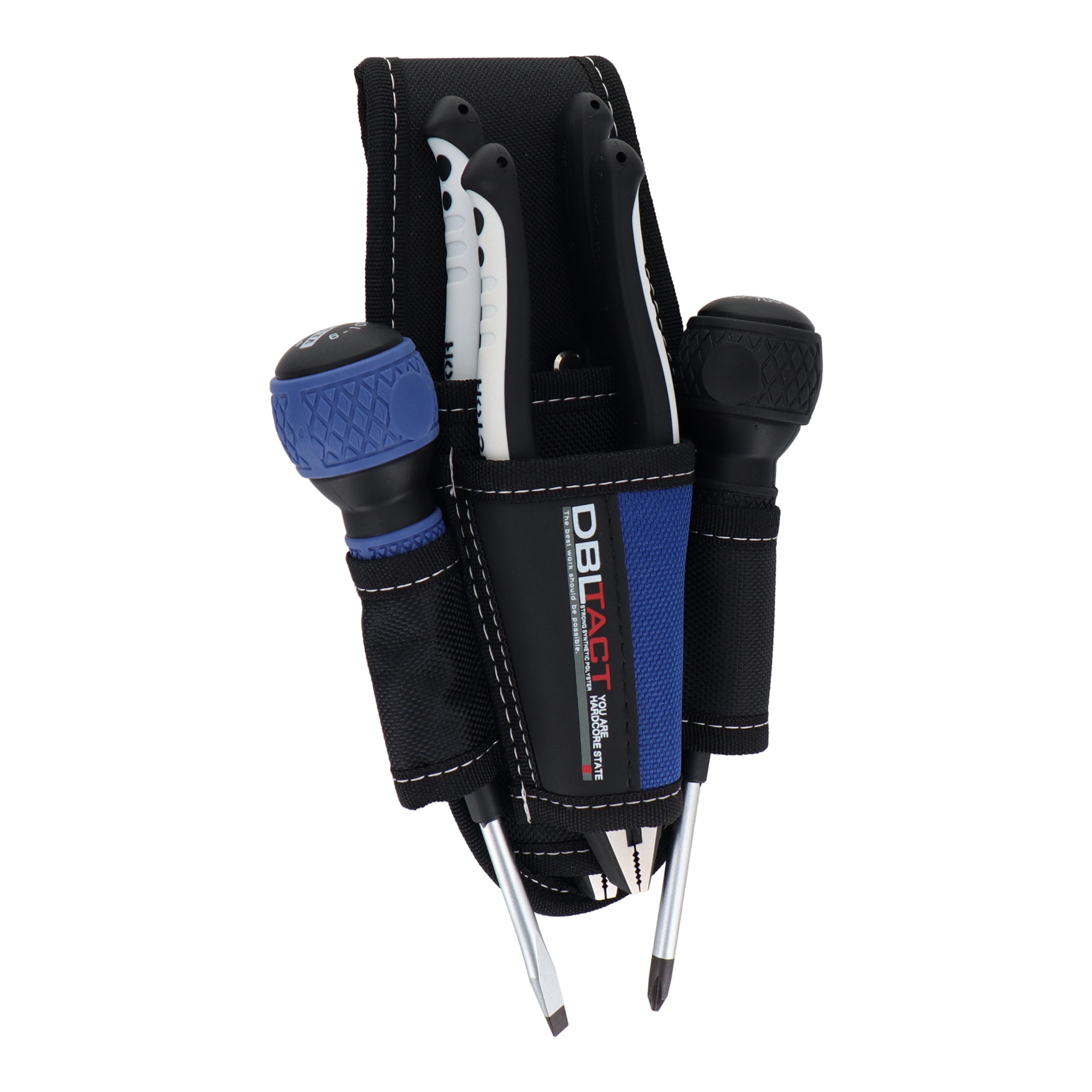 DT-TS-04-BL 作業ベルト・収納袋 工具ケース ペンチサック2段