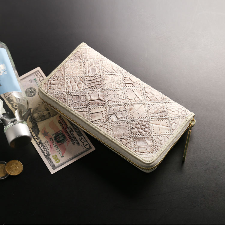 ヒマラヤ クロコダイル 長財布 レディース ラウンド ファスナー