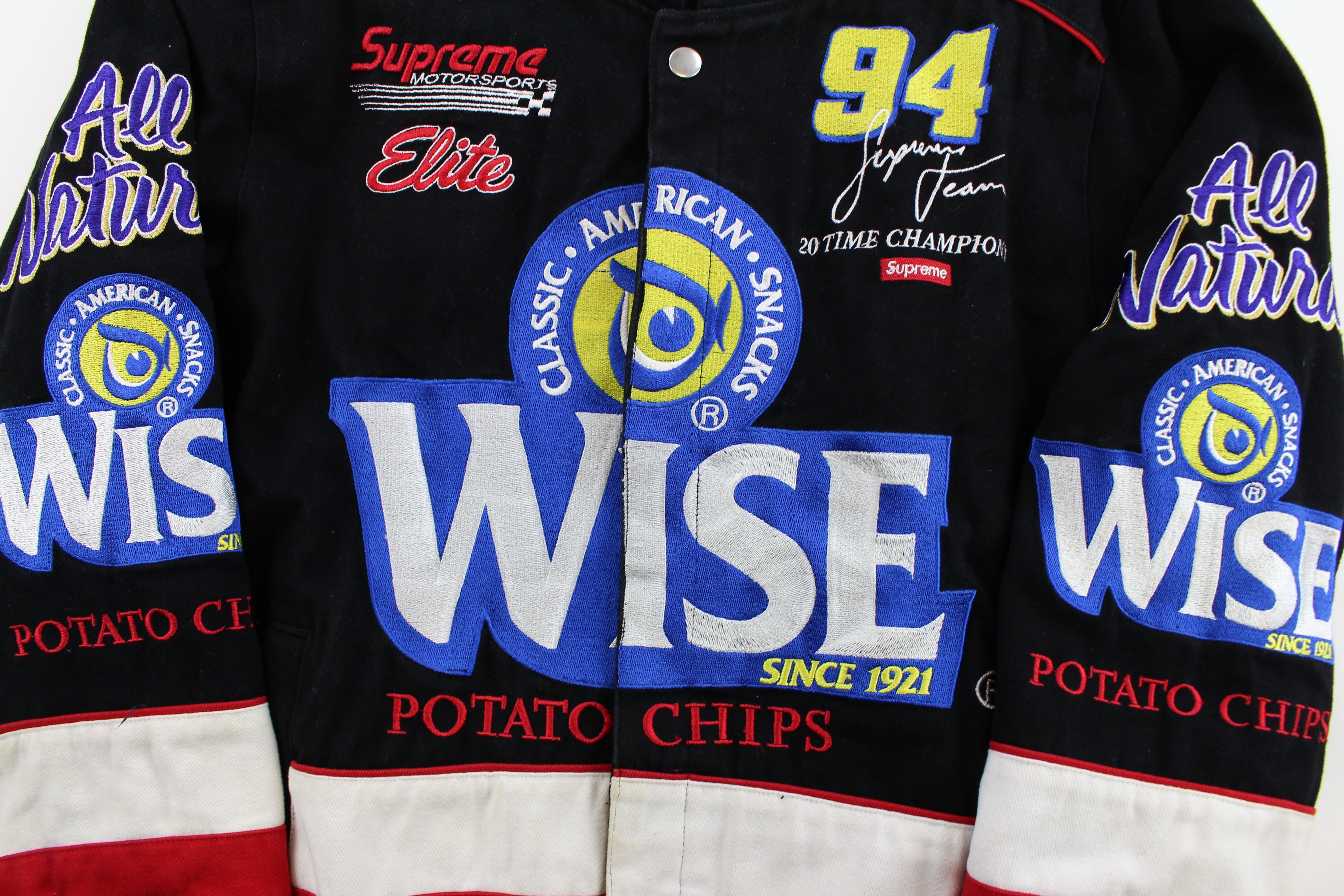 supreme wise racing jacket black – SARUGENERAL