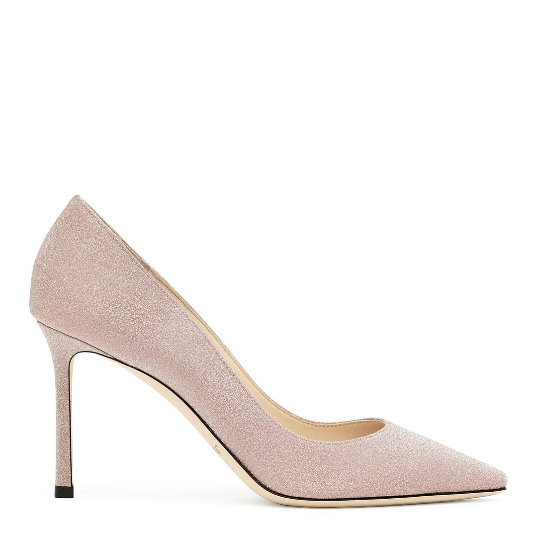 Jimmy Choo | Romy 85 ballet pink glitter pumps | Savannahs