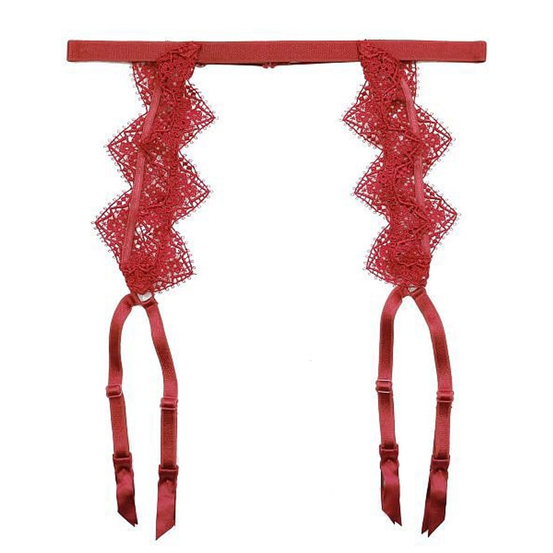 アンブラ ANNEBRA Zigzag2 モチーフレースガーターベルト （レッド