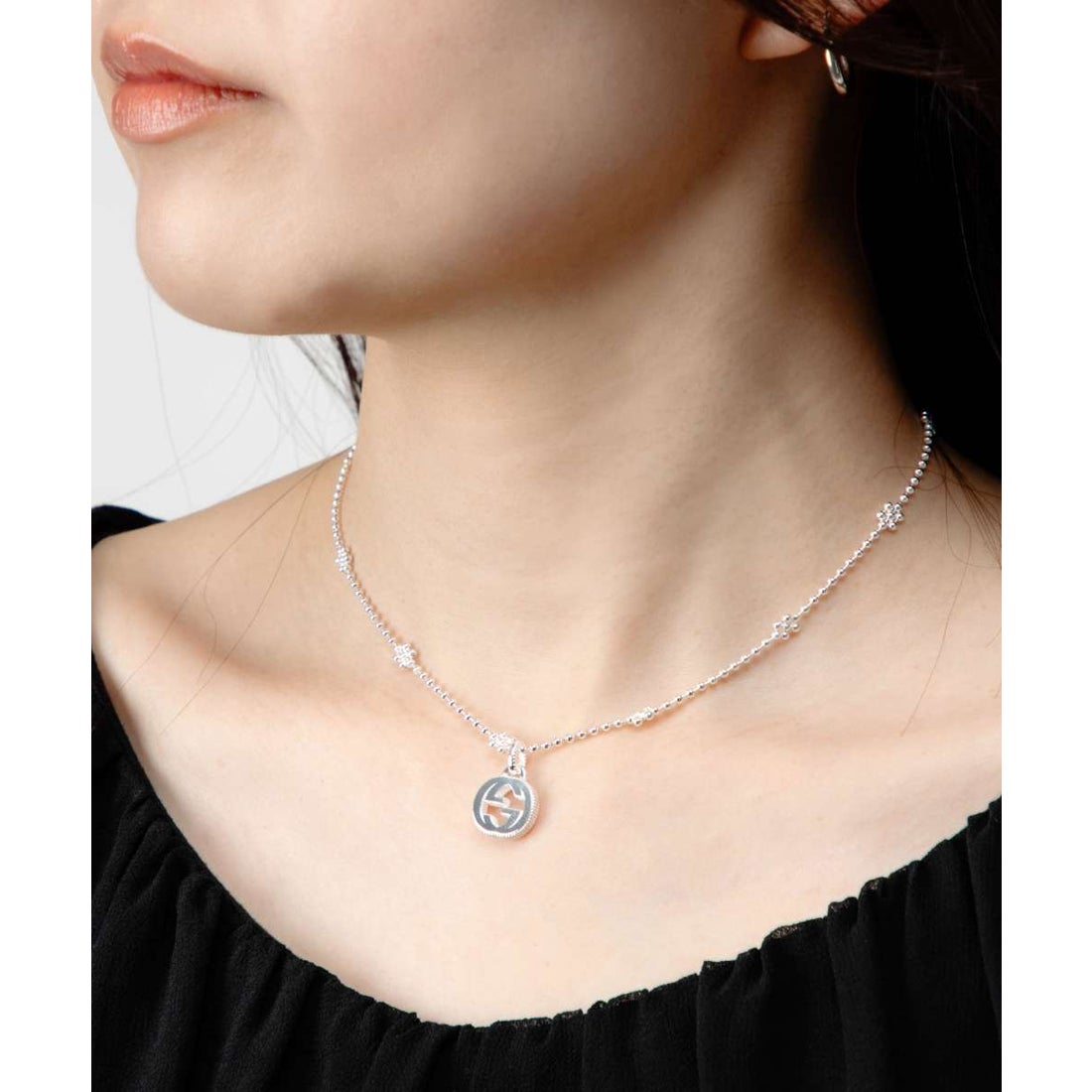 グッチ GUCCI 479221 J8400 ネックレス INTERLOCKING G S NECKLACE