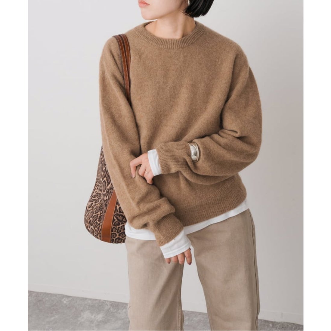 スピック＆スパン Spick & Span BABY ALPACAクルーニット （サックス