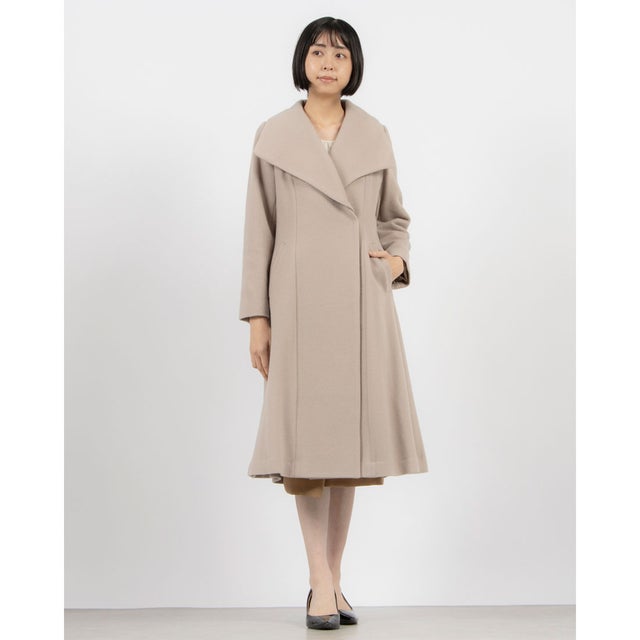 トーナル TONAL ビッグラペル2WAYフレアコート （ベージュ