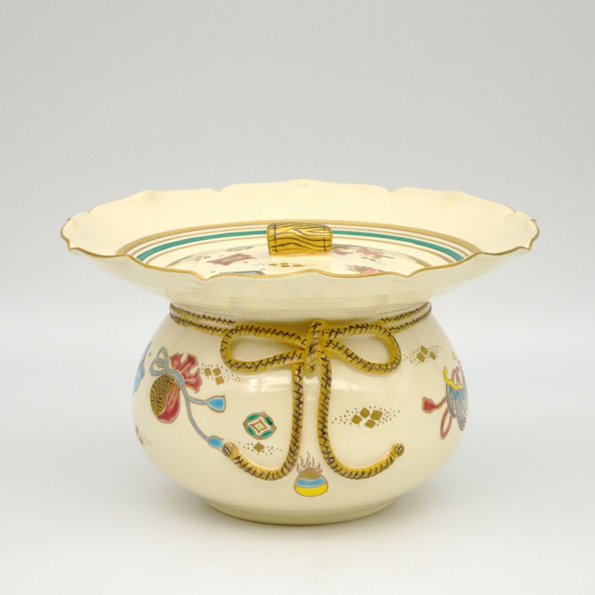 茶道具 水指（水差・みずさし） 立礼用水指 砂金袋水指 宝尽 御室窯