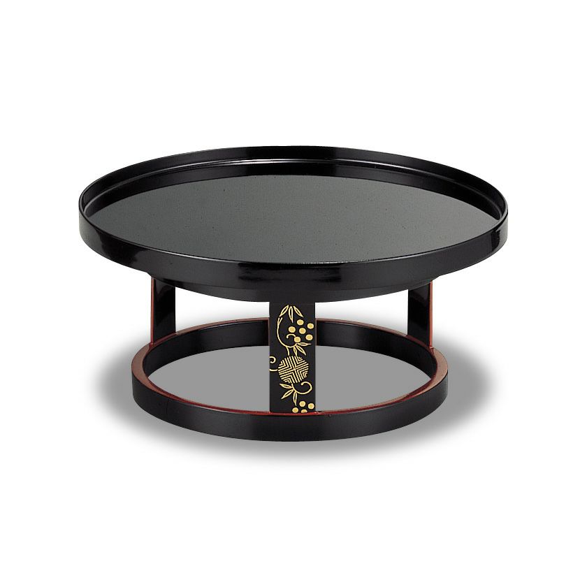 茶道具 菓子器（かしき） 笹蔓蒔絵 台代盤 淡々斎好写 湖彩