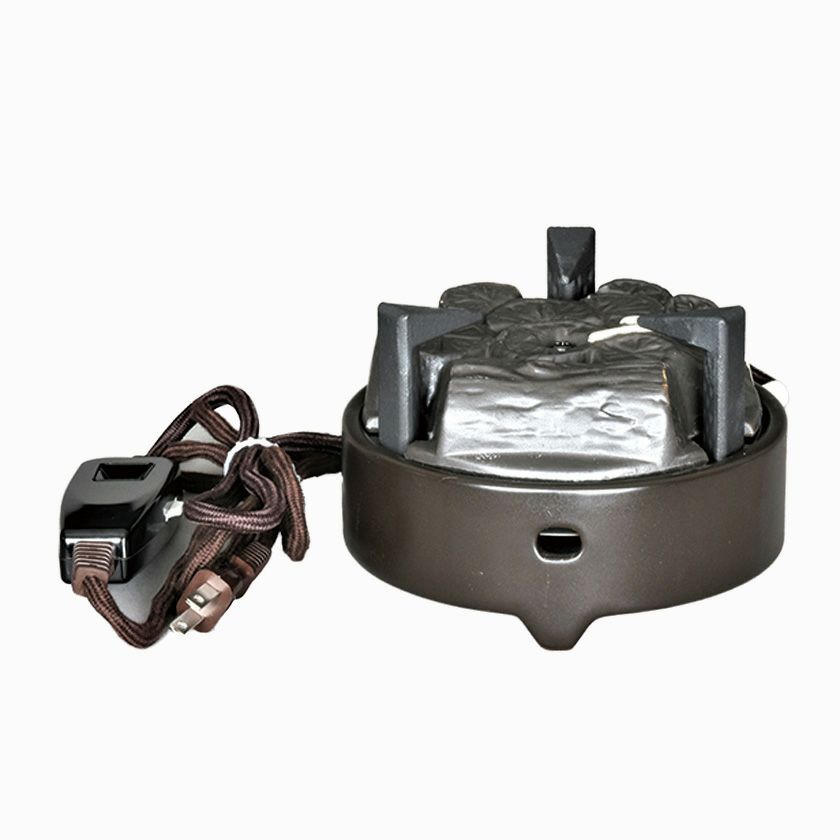 茶道具 風炉（ふろ） 風炉用 電気炭 五徳付 100V/200W/500W ※裏流/表流