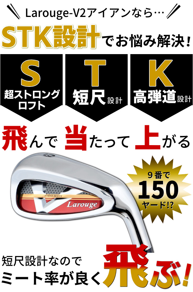 FD-60：標準シャフト】Larouge-V2アイアンセット（6本組）（9Iなし