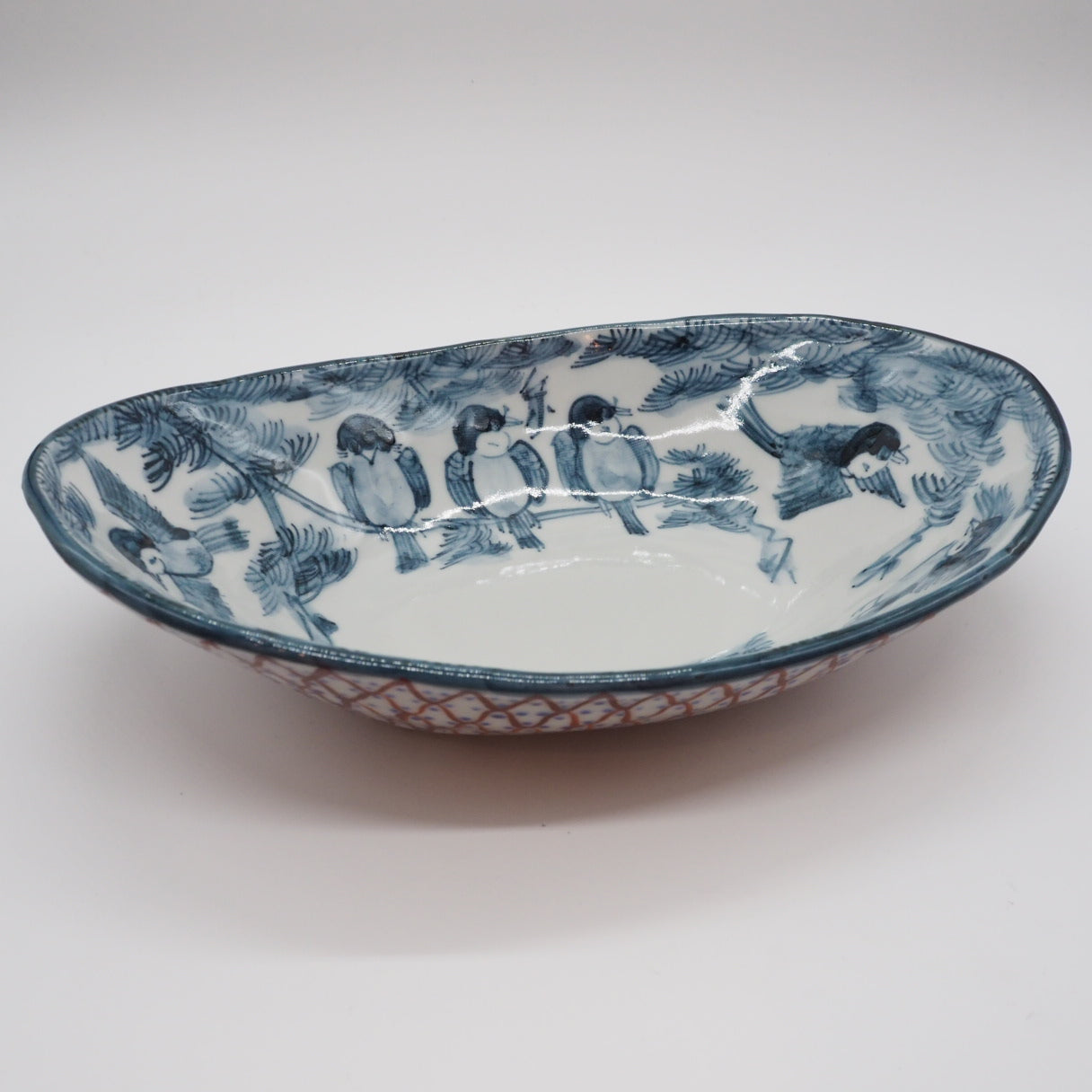 京焼・清水焼 村田幸之介(六齋窯) 花鳥舟形カレー鉢(カレー皿) – SEIKADO