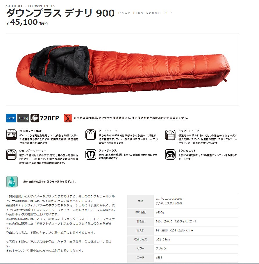 20度を経験】イスカ ダウンプラスデナリ900 使用後レビュー