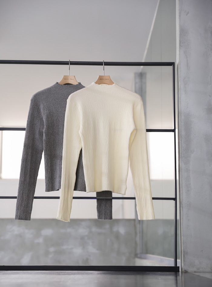 ニュアンスリブプチハイネックトップス – SELECT MOCA