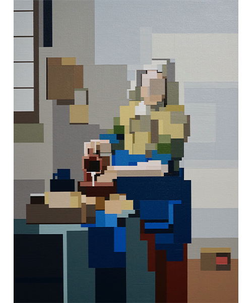 アダム・リスターの個展を伊勢丹新宿店で開催｜世界の名作をピクセル化