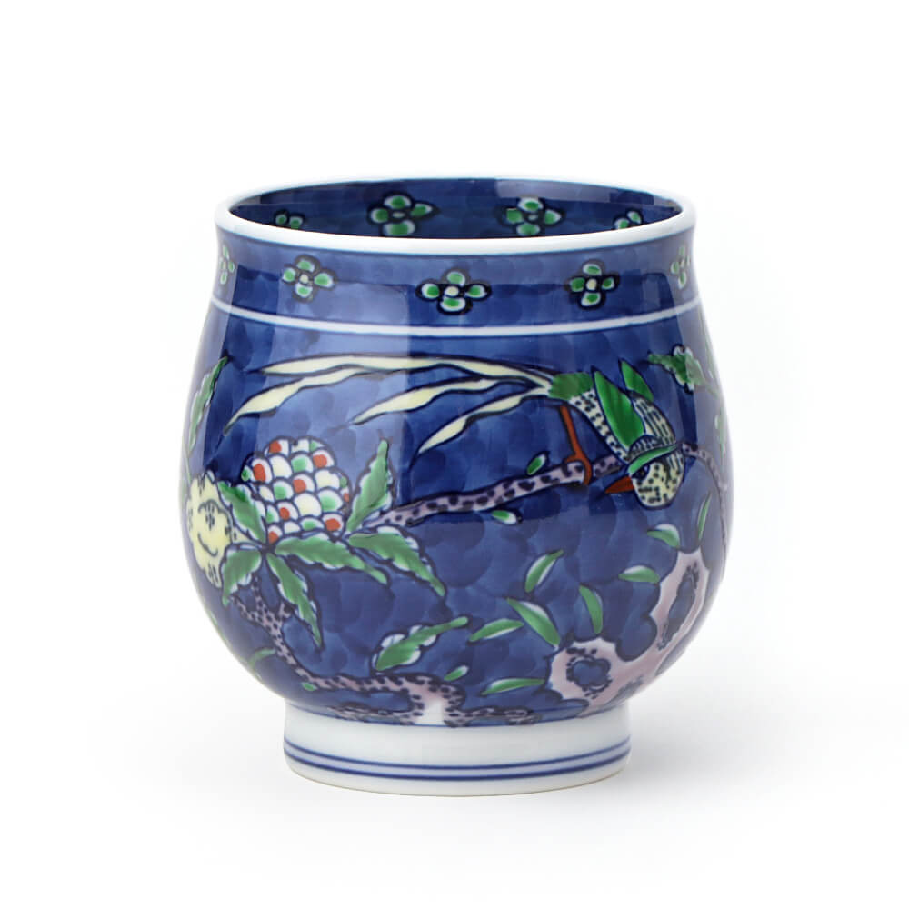 染錦古代花鳥 湯呑（小） ｜ 有田焼の源右衛門窯公式オンラインショップ