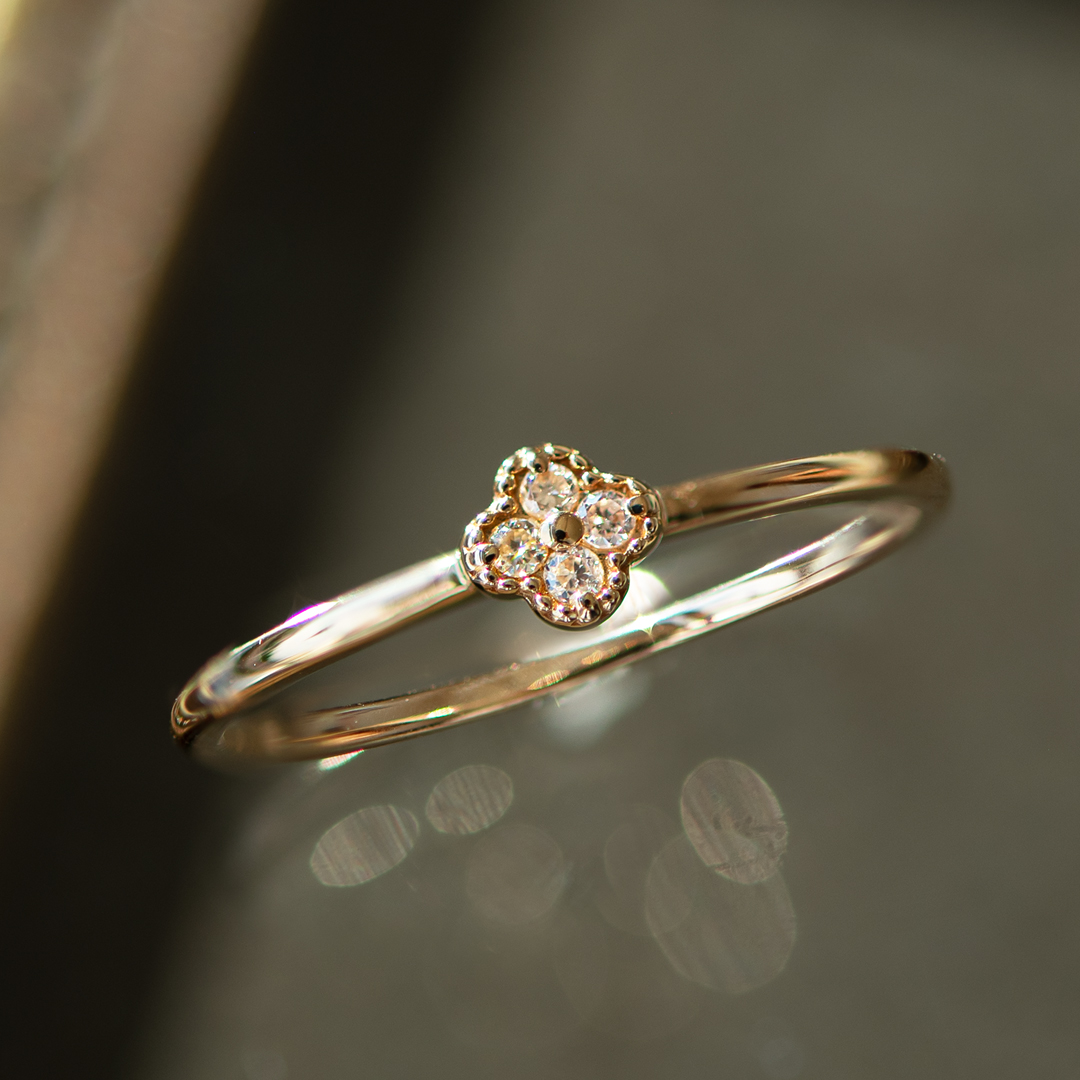 リング K10イエローゴールド ダイヤモンド アクセサリーPePe