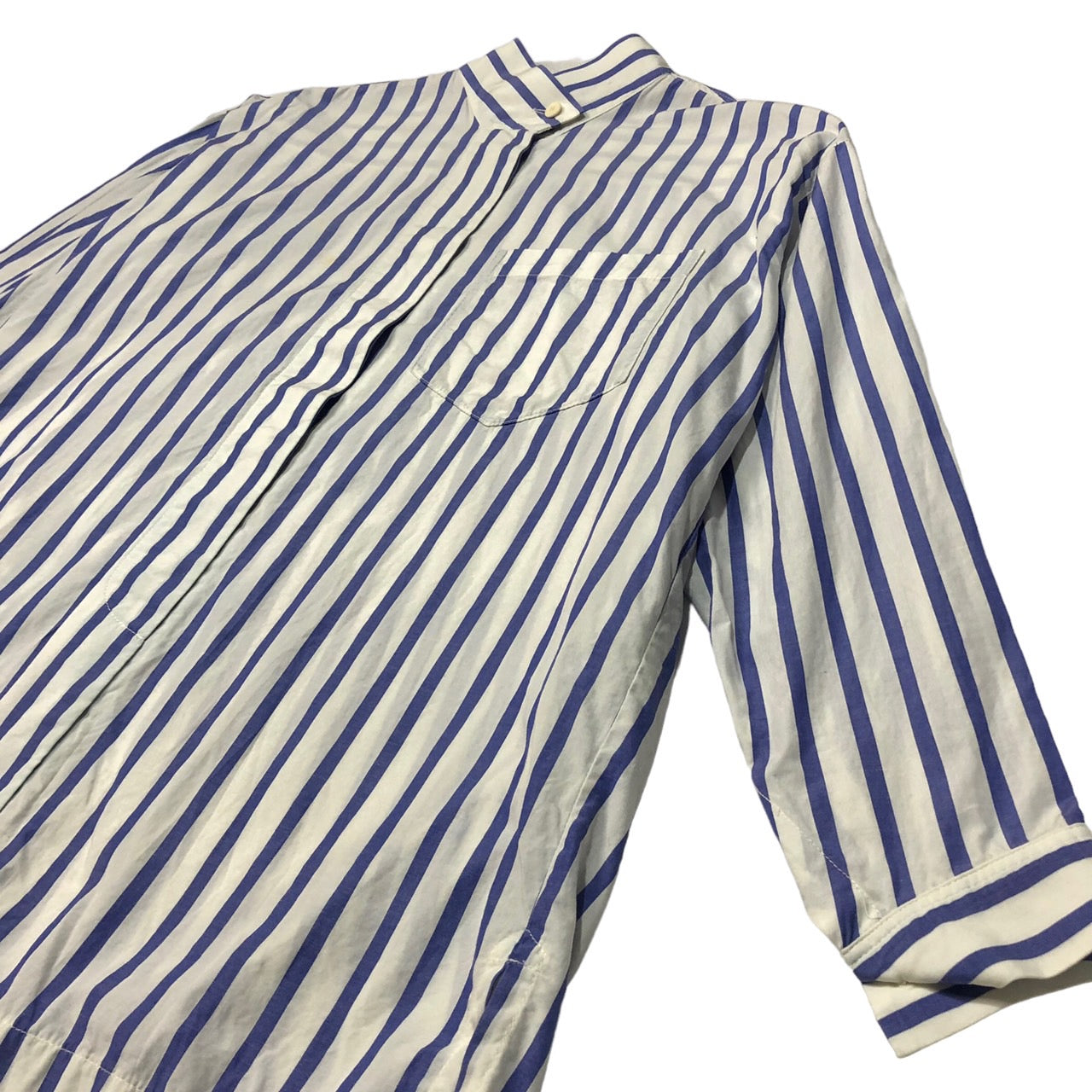 ISSEY MIYAKE(イッセイミヤケ) 80's筆タグスタンドカラーストライプ