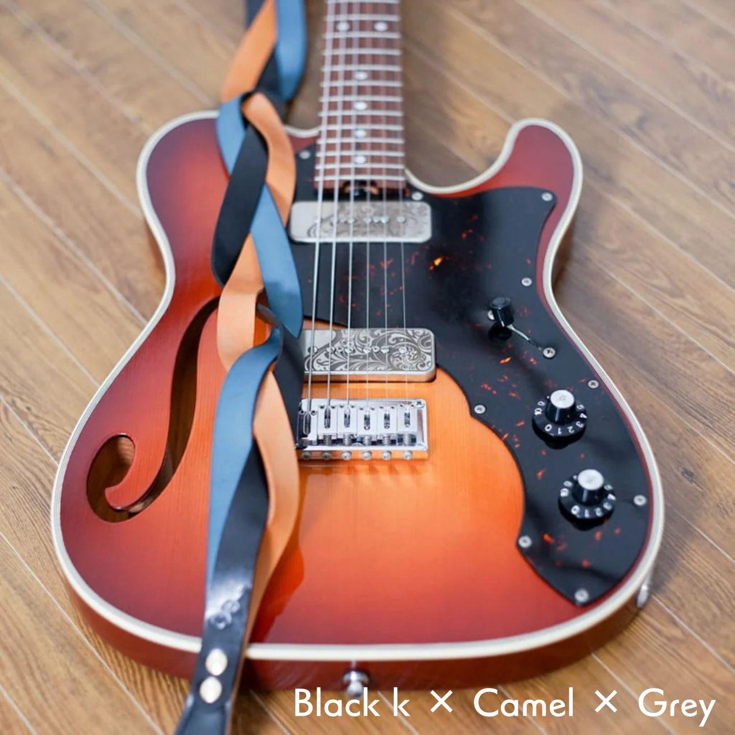 Triad トライアド｜程よい主張の三つ編みギターストラップ – 708works