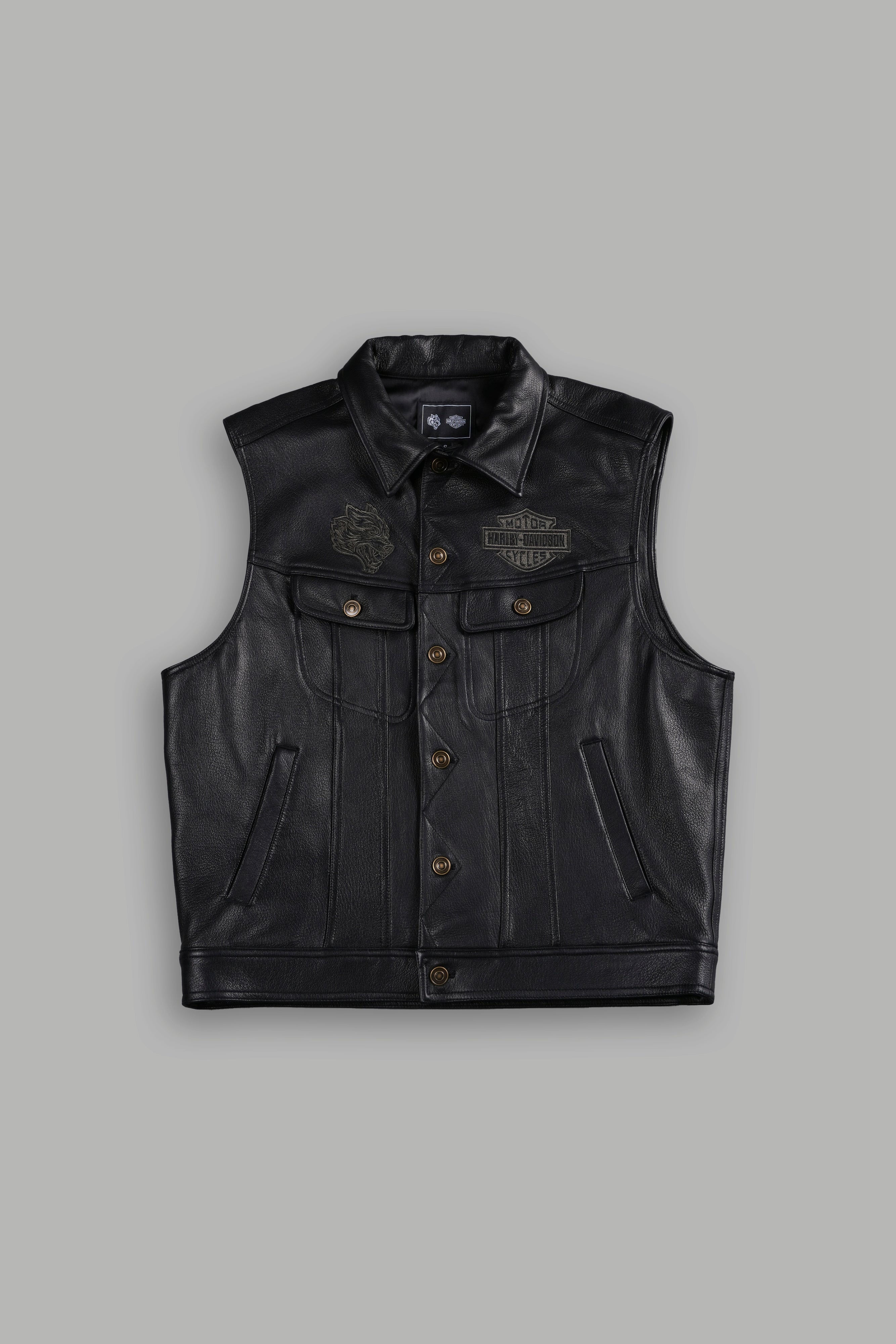 Harley-Davidson Wolves Rowan Genuine Leather Vest in Black – DarcSport