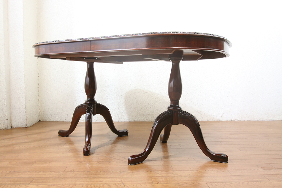 クイーンアンスタイル ペデスタル エクステンションテーブル