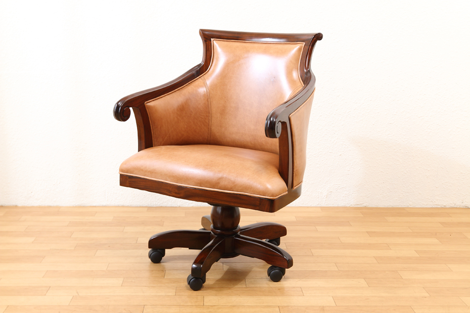 クオリティ ナチュラル タンニンソフトレザー マホガニー レボルビング