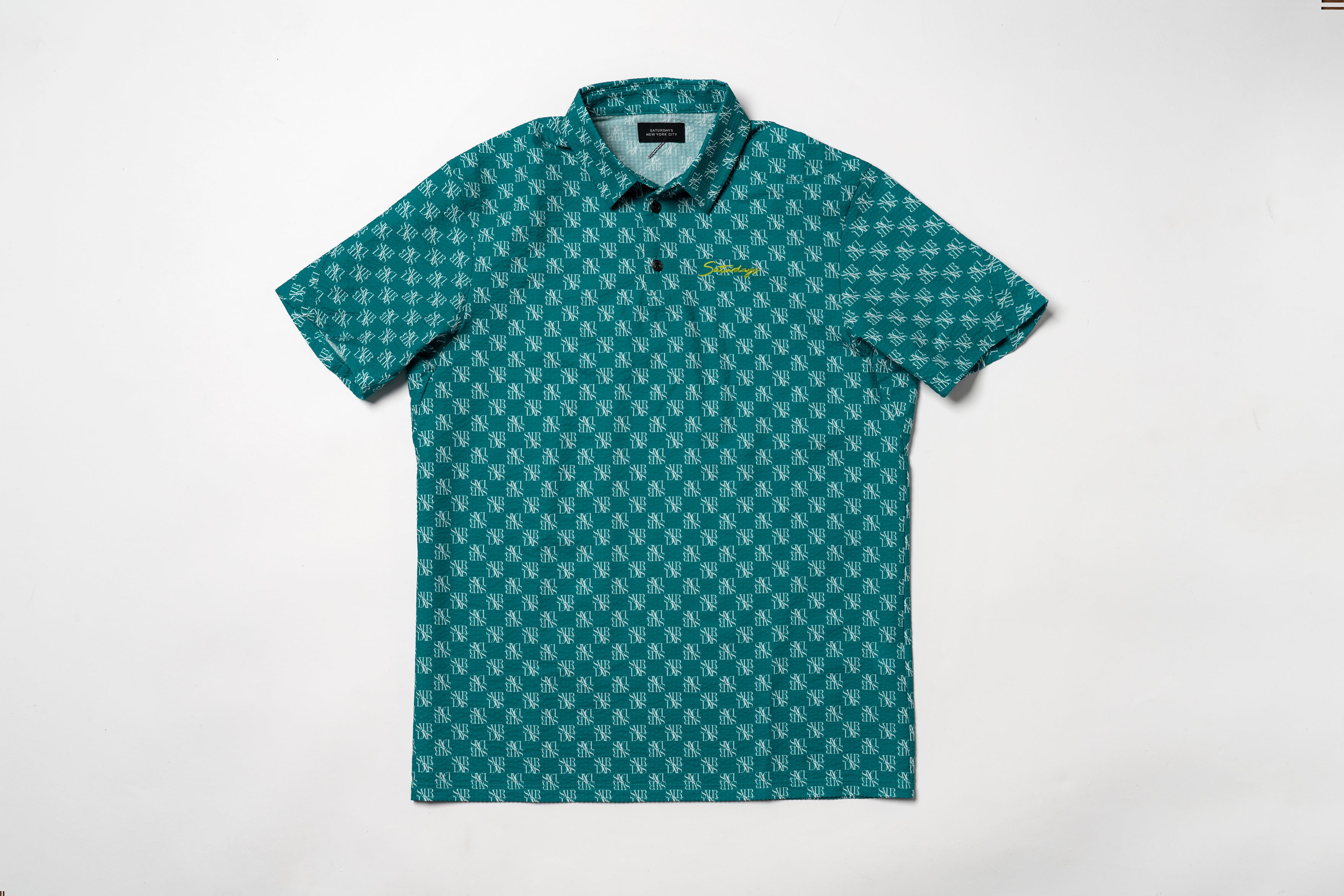 サタデーズニューヨークシティ]別注シアサッカーポロ – FUNQTEN