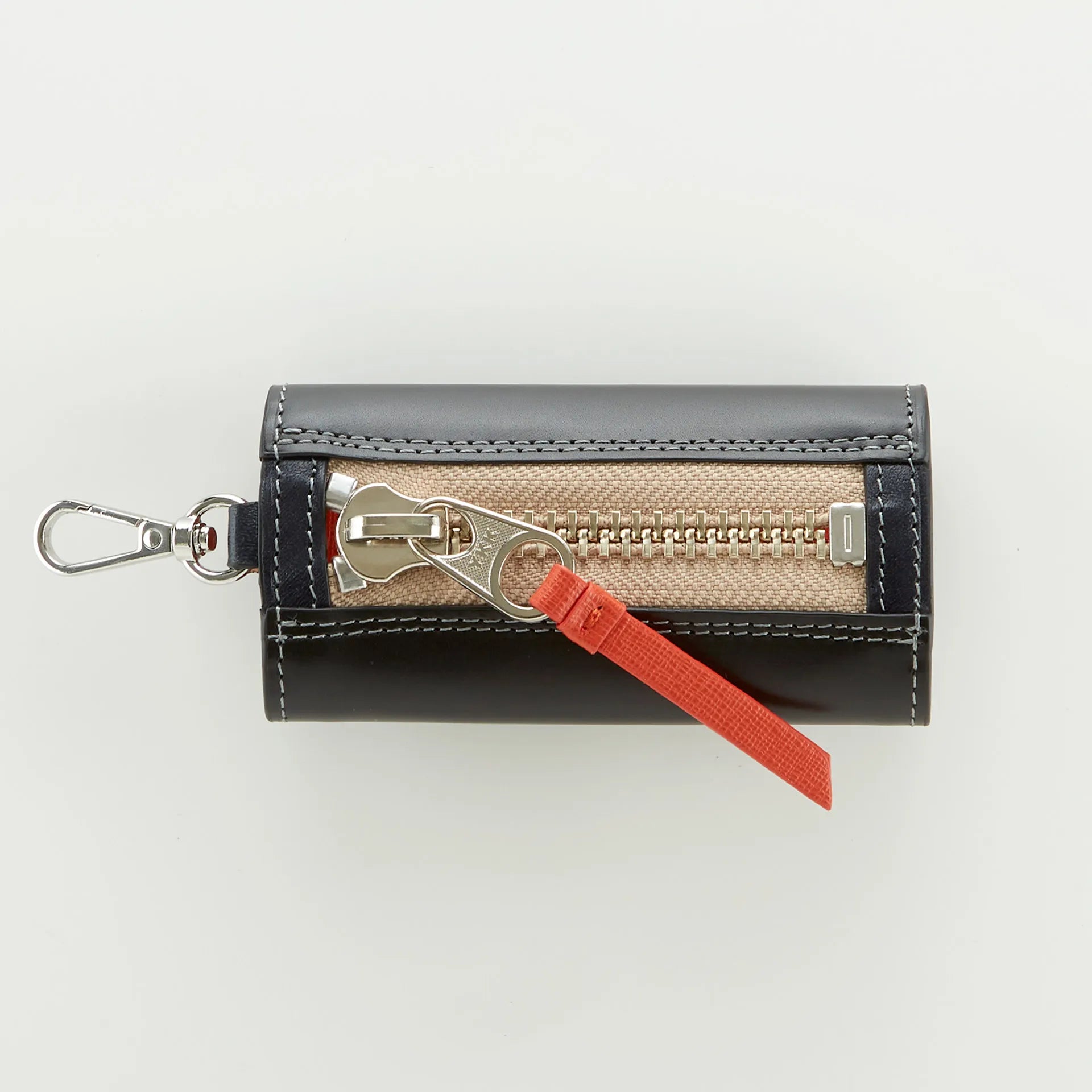 アトリエ・ヒロ ネクストガラス加工レザー スライドキーケース｜便利で