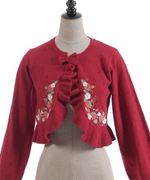 いちご刺繍ニットボレロ | 大人衣料 | axes femme online shop